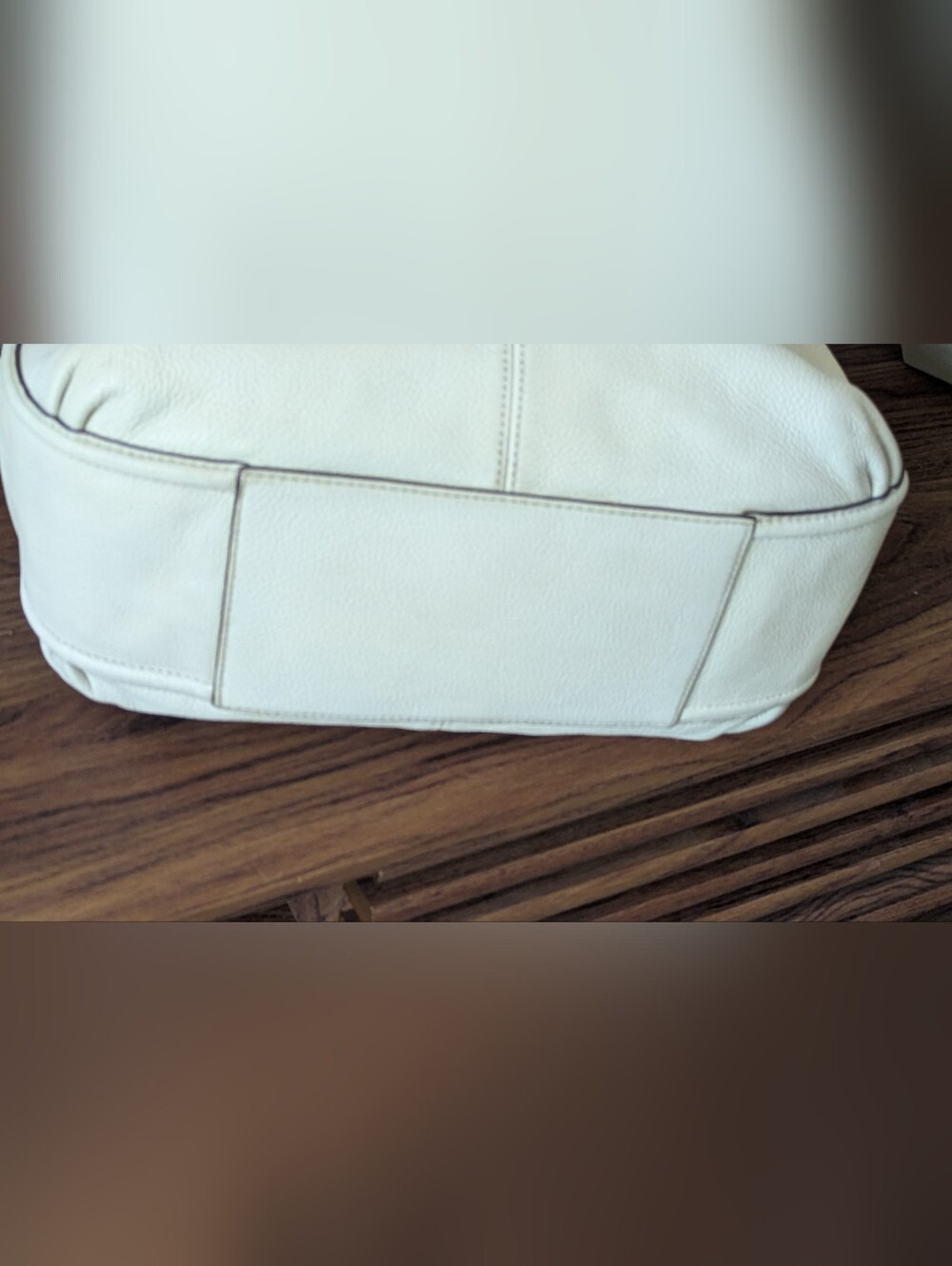 Coach Retired Avery Stud Hobo Cream Leather Shoulder Bag. - Picture 14 of 14